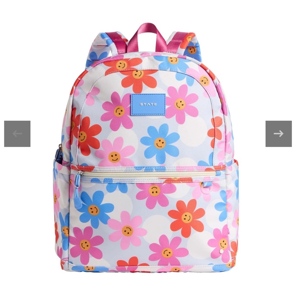 STATE Kids Floral Adventure Backpack - Pink, Blue, Orange